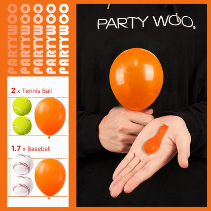 PartyWoo Orange Balloons - 50 Pcs Mini 5-Inch Latex Balloons for Fall Celebrations & Events