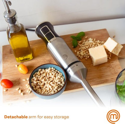 MasterChef Immersion Blender - Powerful 400W Handheld Puree Stick with Variable Speed Control | Stainless Steel