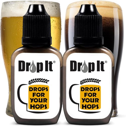 Drop It Drops for Your Hops - 10 mL Bottle, 2 Pack - Naturally Reduces Sulfites and Tannins in Any Beer - Portable & Easy to Use - Treats Up to 35-45 Beers Each - USA Made - Vegan Friendly