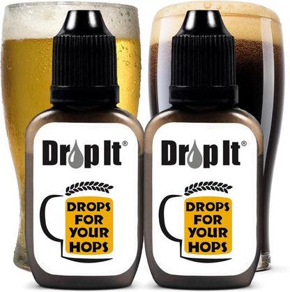 Drop It Drops for Your Hops - 10 mL Bottle, 2 Pack - Naturally Reduces Sulfites and Tannins in Any Beer - Portable & Easy to Use - Treats Up to 35-45 Beers Each - USA Made - Vegan Friendly