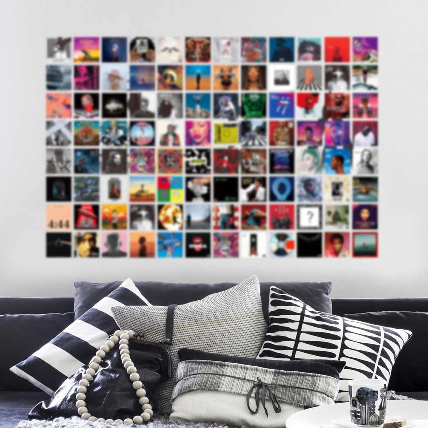 Art·Zone 100 Pcs 5x5 Inch | Wall Collage Kit for Bedroom Decor, Music & Album Covers