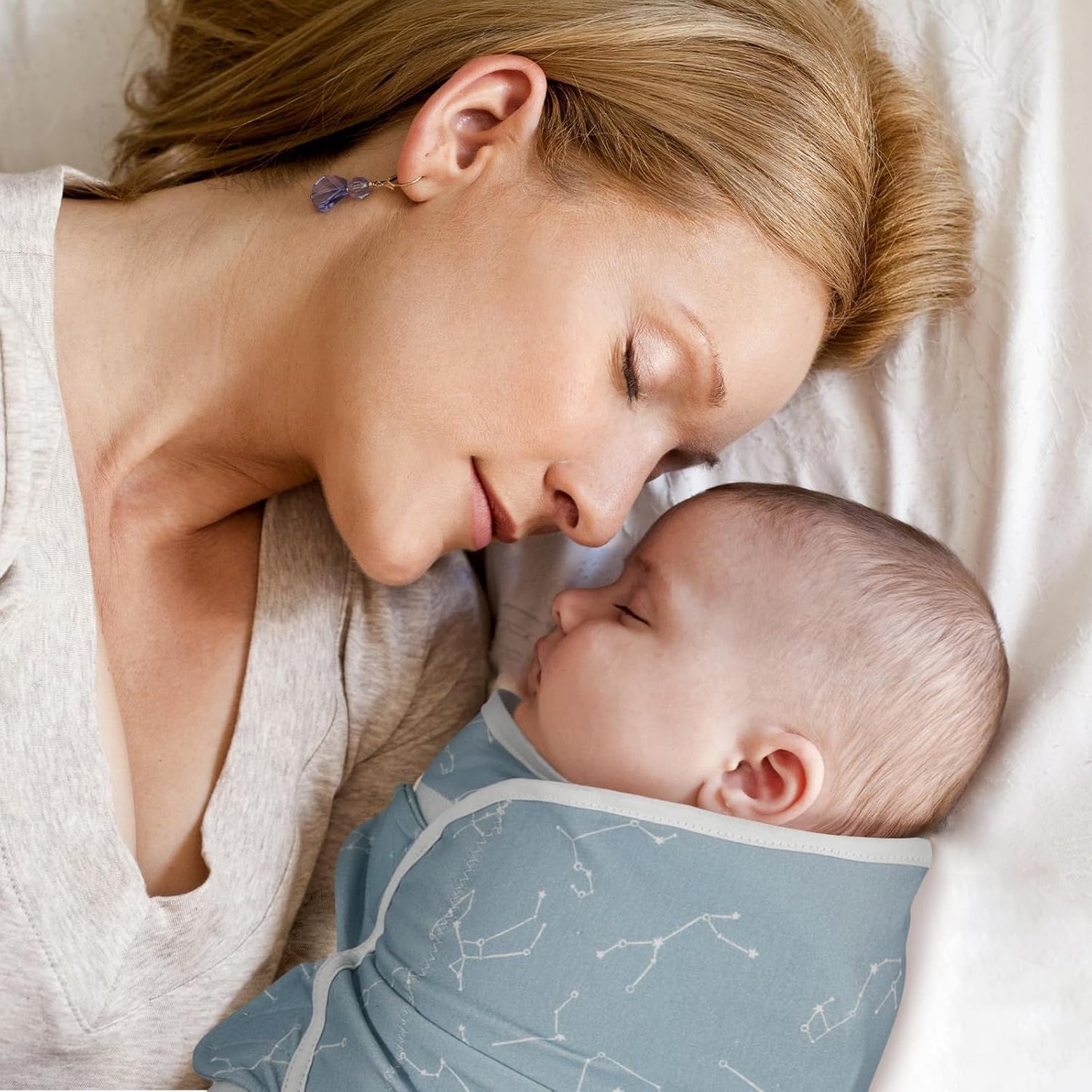 Skiennix Organic Baby Swaddle Sleep Sacks - 3-Pack Adjustable Wraps for Newborns | 100% Cotton, Soft & Snug