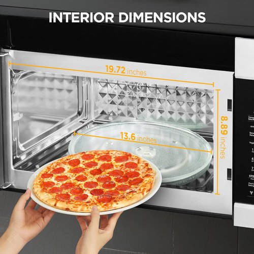 BLACK+DECKER Over The Range Microwave Oven - Air Fryer & Convection Modes, 1.5 Cu.Ft., Stainless Steel