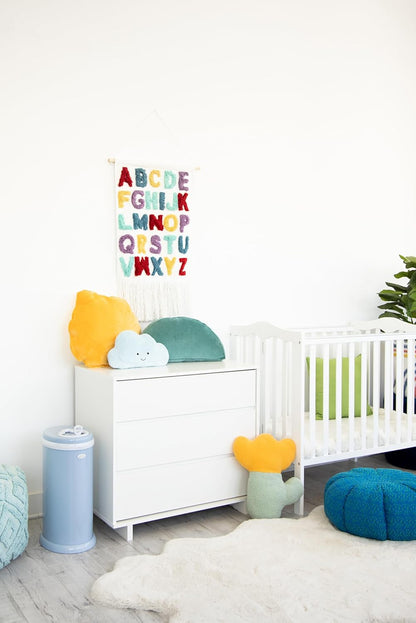 Ubbi Steel Diaper Pail - Odor Locking Design | No Special Bags Needed | Award-Winning | Cloudy Blue