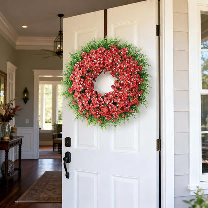 Starry Sky Morning Glory Wreath by [Brand Name] - 26" Faux Eucalyptus & Flower Decor for Spring/Summer