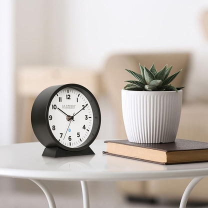 Insta-Set Bluetooth Desk/Wall Clock - 6-Inch, Analog Time Sync with DST