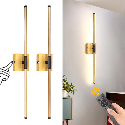 Battery Operated Wall Sconces with Remote Control Dimmable Wall Sconces Set of Two 350°Rotate 3000K LED Brass and Black Wireless Wall Light Battery Powered Cordless Rechargeable Sconces Wall Decor