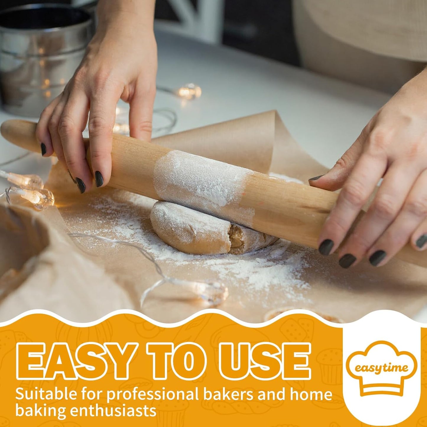 Unbleached Parchment Paper Roll - Non-Stick Baking Paper with Built-In Cutter | 12in x 98ft