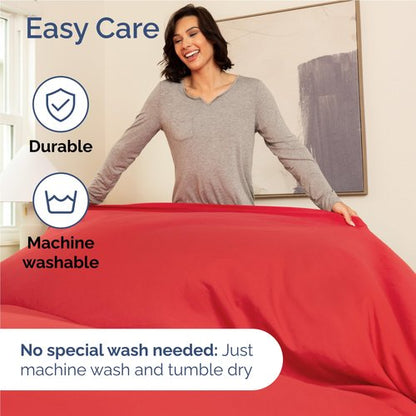 Full Size 4 Piece Sheet Set - Comfy Breathable & Cooling Bed Sheets Set - Hotel Luxury Bedding for Women, Men, Kids, Teens, Boys and Girls - Deep Pockets, Ultra-Soft & Wrinkle Free - Oeko-Tex - Red