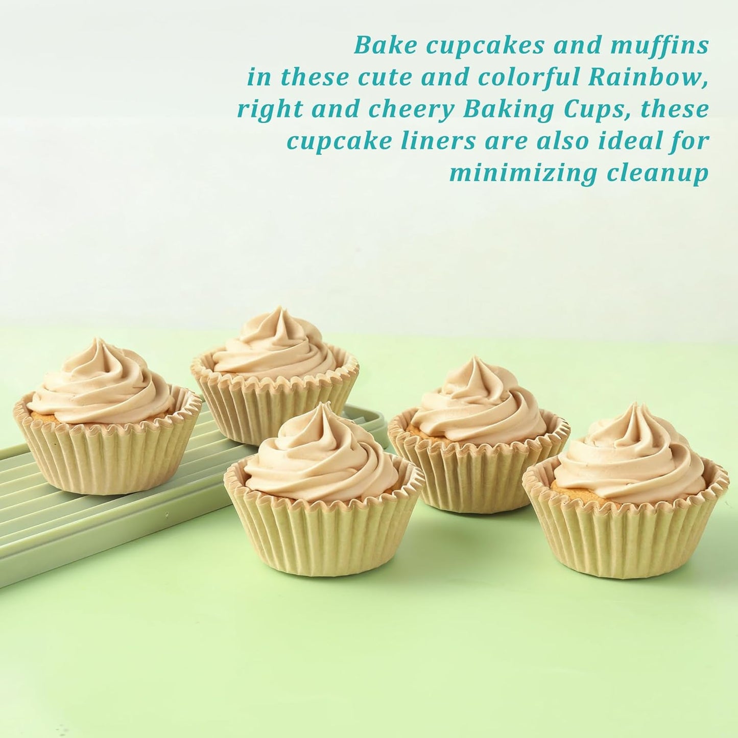 Regine Switzerland Brown Paper Cupcake Liners - 1000 Count, Greaseproof Baking Muffin Wrappers, 1.4 Inch