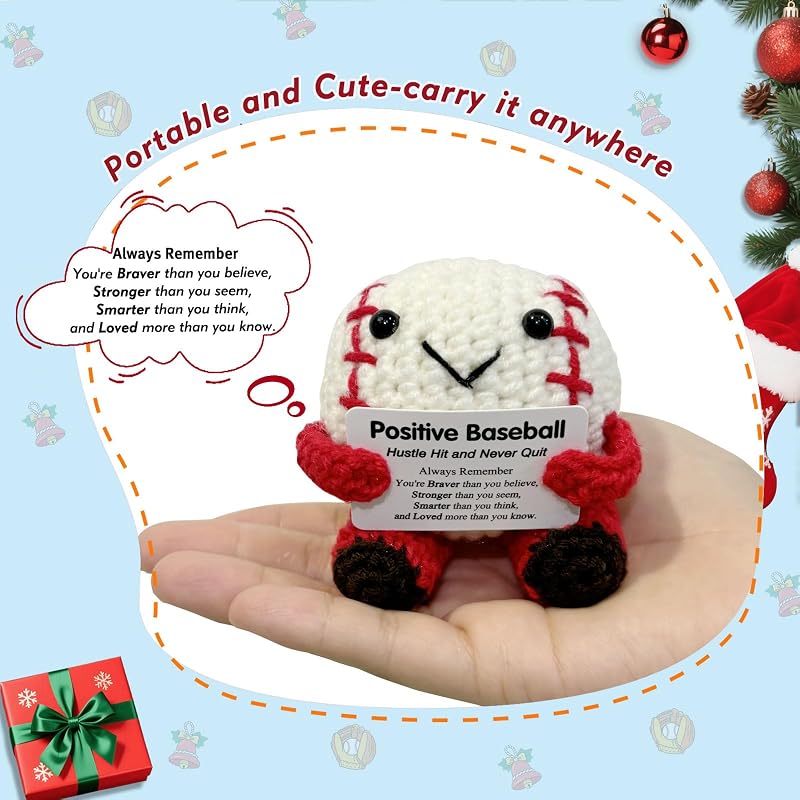 Crochet Baseball Plush Gift for Boys - Baseball Mom Essentials (Variation: Baseball)