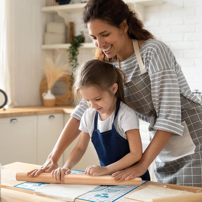 Skiennix Silicone Baking Mat - Non-Stick Pastry Mat with Measurements for Dough & Pizza | 24'' x 32'' Blue