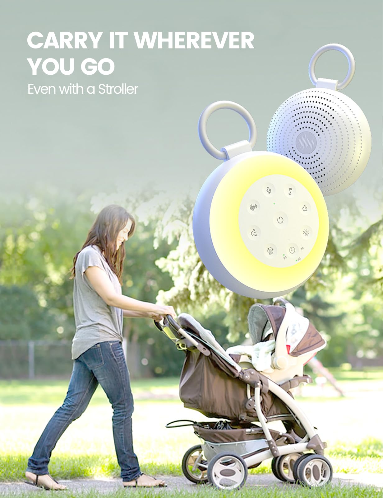 Vaydeer SA18 White Noise Machine with Recording - Portable Sound Machine & Bluetooth Speaker for Baby Adults, 24 Soothing Sounds, Night Light, Noise Canceling for Office, Sleep, Home, Travel