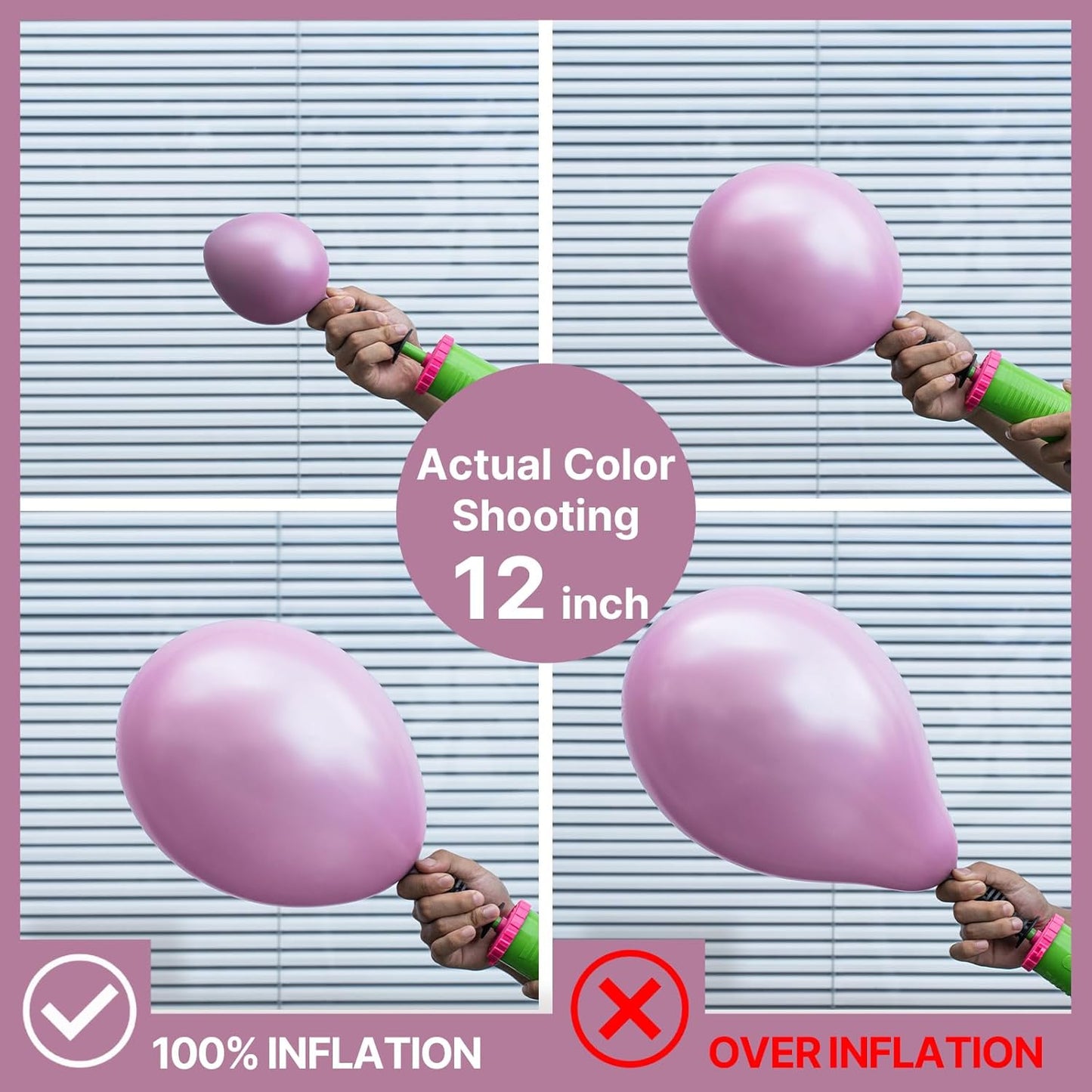 PartyWoo Balloon Garland - 100 Pcs Pink & Purple Metallic Balloons | 18", 12", 10", 5" Sizes for Birthday & Party Decor