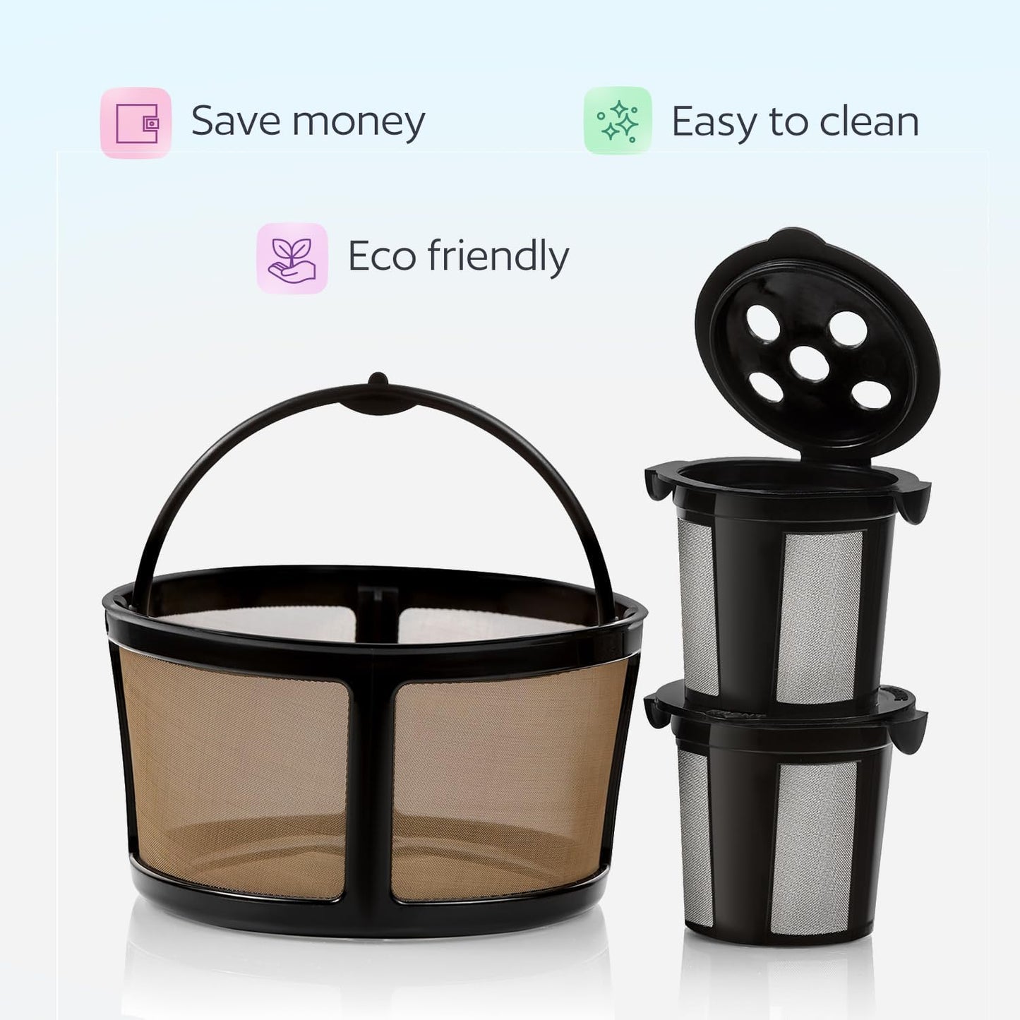 Skiennix Reusable K Cups - Eco-Friendly Coffee Filters for Keurig K-Duo | Perfect for Hot & Iced Coffee