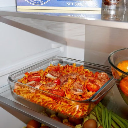 8×8in Square Glass Baking Dish by [Brand Name] - 1.6QT Oven Safe Baking Pan for Delicious Meals