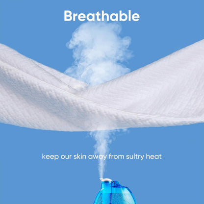 Skiennix Cooling Waterproof Mattress Protector - Soft & Breathable Queen Size Cover | 3D Air Fabric, Noiseless, Fits 8''-21'' Deep Mattresses