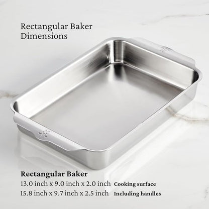 Hestan Provisions OvenBond Baking Pan - 9" x 13" Tri-Ply Rectangular Stainless Steel
