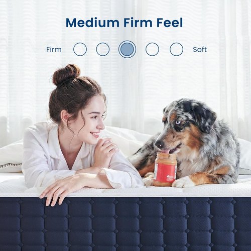 Coolvie Twin XL Mattress 10 Inch, Hybrid Mattress in a Box, Pocket Innerspring & Cooling Memory Foam, for Pressure Relief, Medium Firm Feel, 100-Night Trial