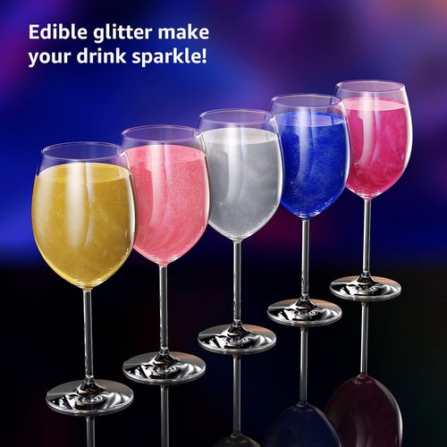 Edible Glitter by Edible Art | Vibrant Blue Drink Glitter for Cocktails, Cupcakes & More - Kosher Certified
