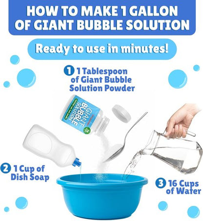 Giant Bubble Solution - Original Bubble Wands for Kids | Makes 896 OZ (7 Gallons) - 100% Kid Safe