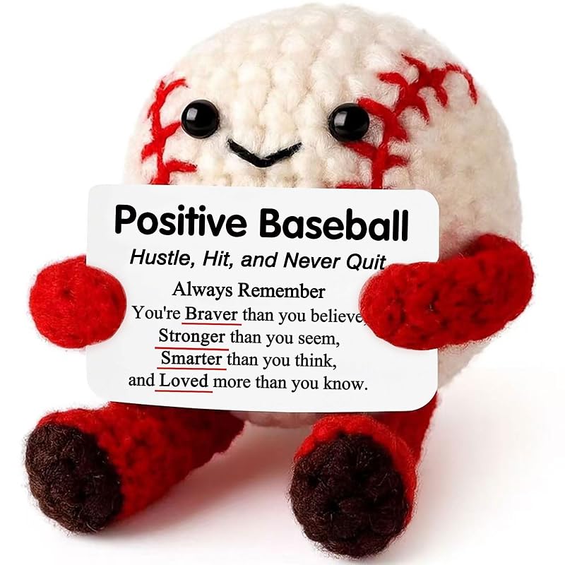 Crochet Baseball Plush Gift for Boys - Baseball Mom Essentials (Variation: Baseball)