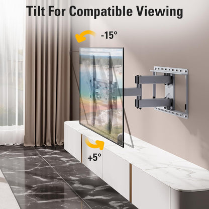 Mounting Dream TV Wall Mount - Full Motion Bracket with Swivel & Tilt for 32-65 Inch TVs | Max VESA 400x400 mm, 99 lbs Capacity