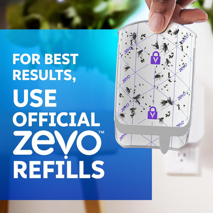 Zevo Flying Insect Trap Official Refill Cartridges - Fits Both Zevo Trap & MAX Indoor Fly Trap - Authentic Trap+Lock Technology to Catch Gnats, House & Fruit Flies (8 Official Refill Cartridges)
