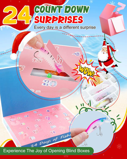 UCEC Fishing Advent Calendar 2025 - 24 Days of Fishing Gifts for Men & Teens | Countdown to Christmas