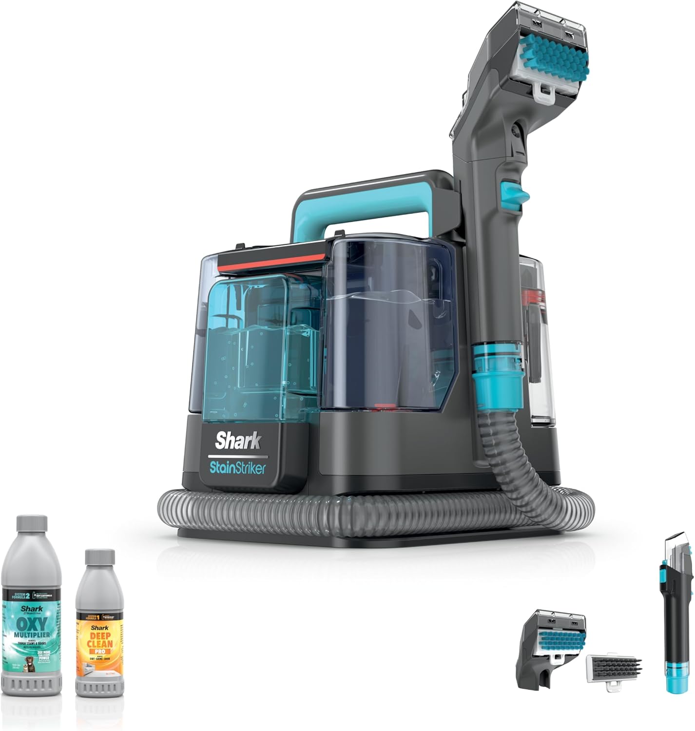 Shark StainStriker Portable Carpet & Upholstery Cleaner - Spot & Stain Eliminator with Tools & Solutions, Charcoal