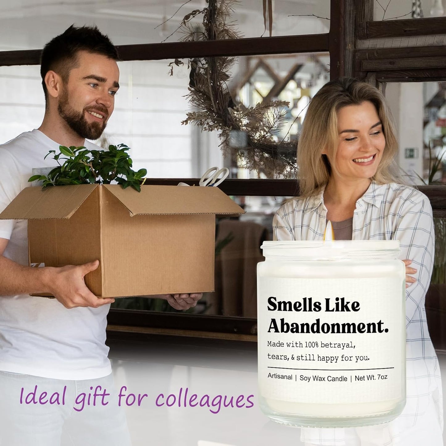 Shqiueos Farewell Gifts for Coworkers Lavender Scented Candle, Retirement Gift for Woman Men, Leaving Gift for Boss Friends Going Away, Moving Away, Goodbye Gifts for Nurse Teacher