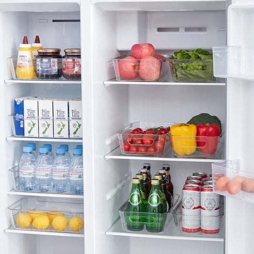 Lifewit Refrigerator Organizer Bins - 8-Piece Clear Storage Set for Kitchen & Pantry | BPA-Free Design