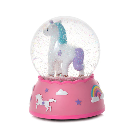 Shatterproof Unicorn Snow Globe for Girls - Handpainted with Musical Melody - Plastic Snow Globes for Kids - Unbreakable Snow Globe - Child Safe