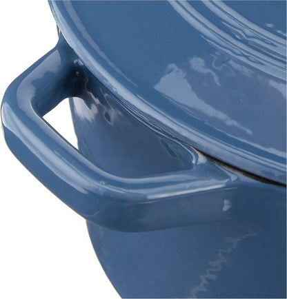 Cuisinart 3 Qt Enameled Casserole - Covered Design in Provencial Blue for Stylish Cooking