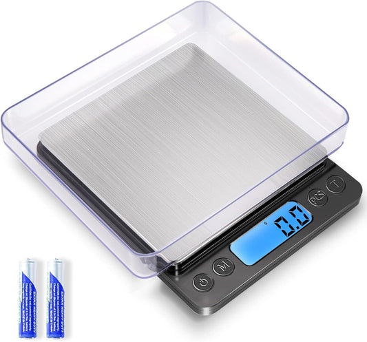 YONCON Digital Kitchen Scale - High Accuracy 3000g/0.1g Mini Pocket Scale with Tare Function & LCD Display