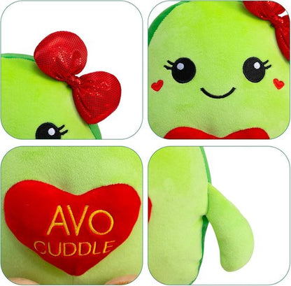 Avocado Plush Toy - 17-Inch Cute Stuffed Animal with Red Heart | Soft Avocado Pillow for Kids & Couples