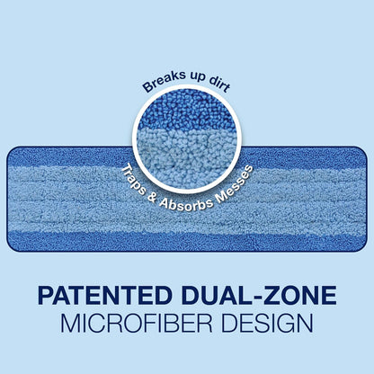 Bona Microfiber Cleaning Pads - 3-Pack for Hardwood & Hard Surface Floors | Dual Zone Cleaning