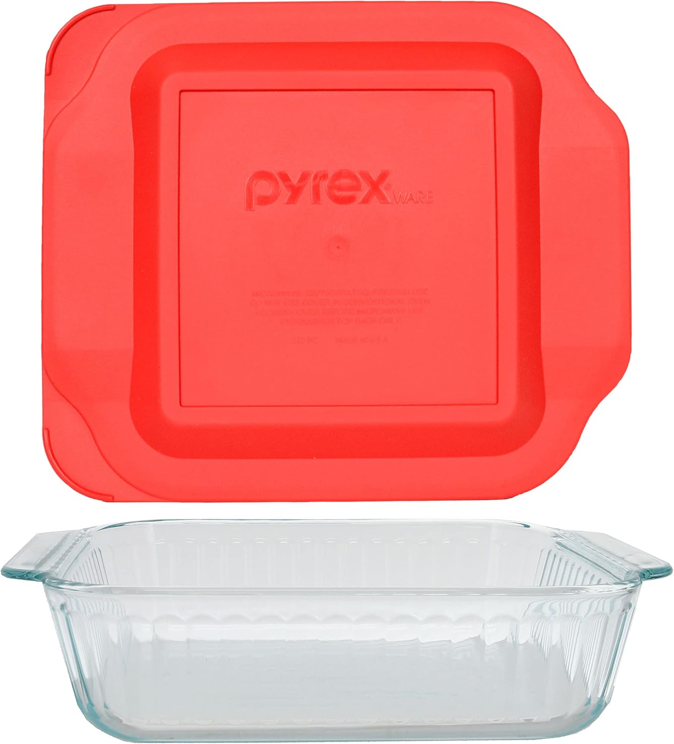Pyrex 2qt Glass Baking Dish with Red Food Storage Lid - Durable & Made in USA