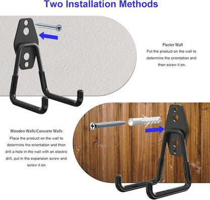 Heavy Duty Magnetic Utility Hooks by [Brand Name] - Anti-Slip Coating for Garage & Garden Tools | 3PCS, 2.59'' Black