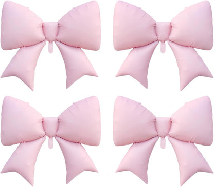 Skiennix 38-Inch Giant Pink Bow Balloons - Perfect for Birthday, Bachelorette & Wedding Celebrations