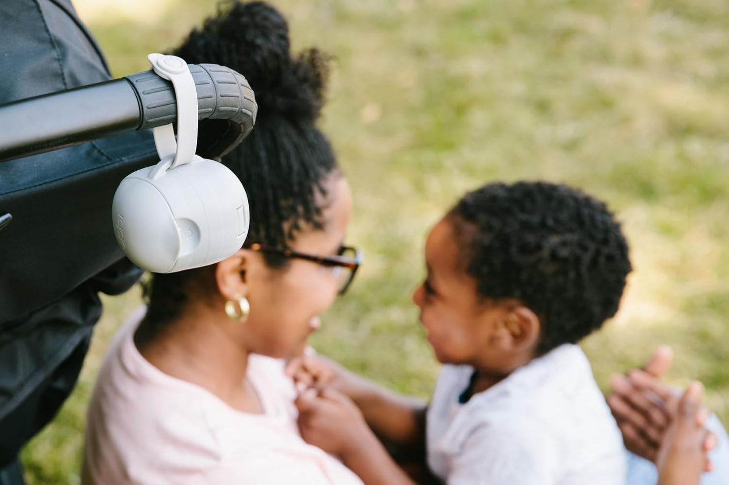 Ubbi On-the-Go Dual Pacifier Holder - Keeps Baby's Binkies Clean & Accessible | Portable Travel Accessory in Gray
