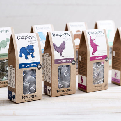 Teapigs Peppermint Leaves Tea Bags Made With Whole Tea Leaves, Natural Ingredients, Non-GMO, Caffeine-Free – 50 Count (1 Pack of 50 Teabags)