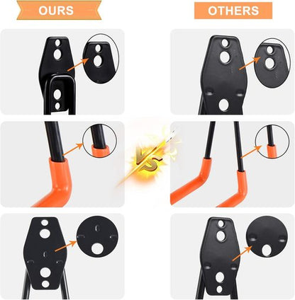 Aoben Heavy Duty Steel Garage Storage Hooks - Utility Tool Hangers for Organizing Ladders & Tools | 4 Pack