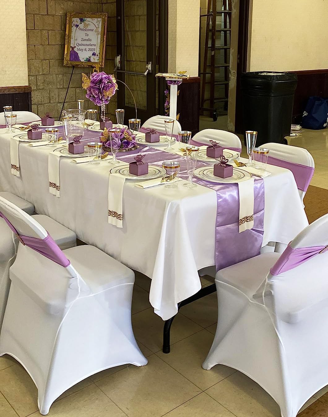 Skiennix Gold Table Runners - 10 Pack of 12 x 108 Inches Satin for Weddings & Parties | Elegant Decorations
