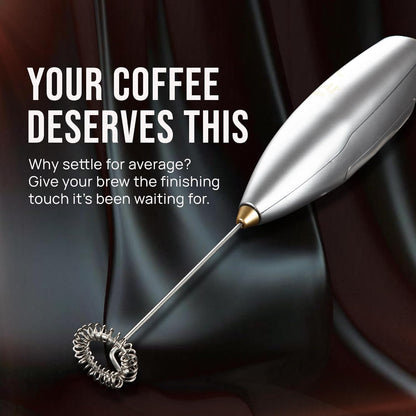 Zulay Kitchen Milk Frother - Luxury Handheld Electric Foam Maker for Coffee & Lattes | Gift-Ready with 4 Duracell Batteries