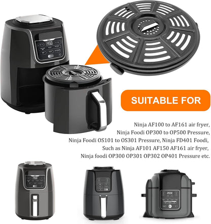 Ninja Air Fryer Accessories - 8.2'' Round Food Grade Grill Pan & Crisper Plate - Dishwasher Safe