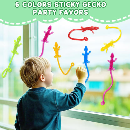 Skiennix 40pcs Sticky Gecko Toys - Fun Classroom Party Favors for Kids | Ideal Goodie Bag Stuffers