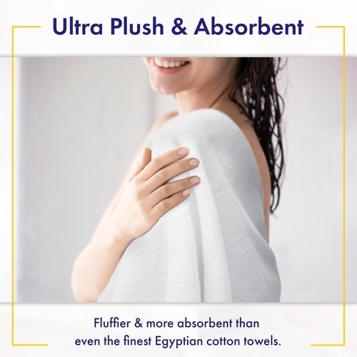 Alusa Home Ultra Soft & Plush Viscose from Bamboo Bath Towels - 700 GSM Luxury Bath Towels - 6 Piece Set - Super Absorbent & Quick Drying (White)
