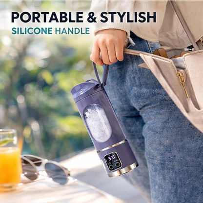 Skiennix Portable Wireless Juicer - 16oz USB Rechargeable Mini Blender for Travel & Gym (Purple)