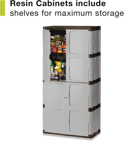 Rubbermaid Freestanding Storage Cabinet - Lockable Five-Shelf Design | 690-Pound Capacity, Gray